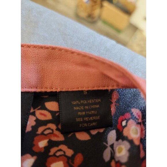 Petticoat Alley Sienna, Red, Brown & Black 3/4 Sleeve Boho Blouse Size Small - Picture 4 of 5